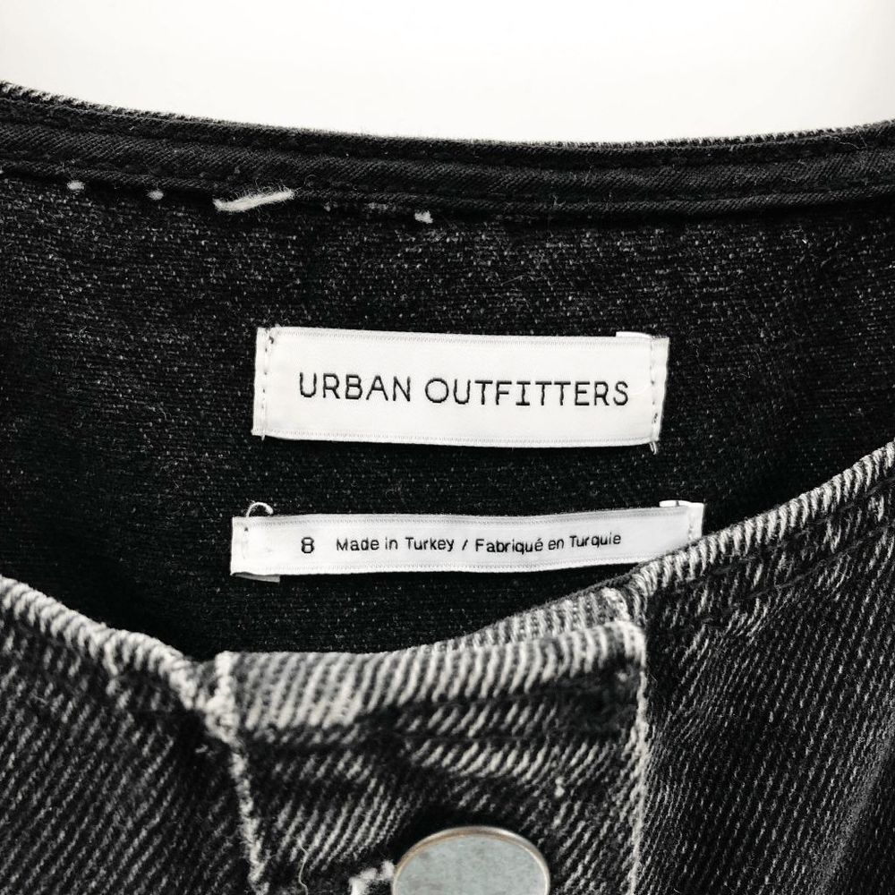 Urban Outfitters Women's Black Denim Button Down Dress Size 8 - Picture 6 of 7